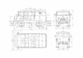 Blueprint UAZ 452 3909 Van 1965 A4 Photo Print