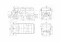 Blueprint UAZ 452 3962 Ambulance Van 1965 A4 Photo Print