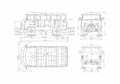 Blueprint UAZ 452 Bus 1965 A4 Photo Print