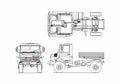 Blueprint Unimog 1650 Truck 1996 A4 Photo Print