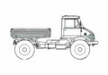 Blueprint Unimog 416 U1100 Truck 1963 A4 Photo Print