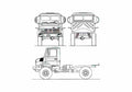 Blueprint Unimog U1300 Truck 2008 A4 Photo Print