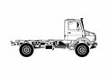 Blueprint Unimog U3000 LWB Truck 2008 A4 Photo Print