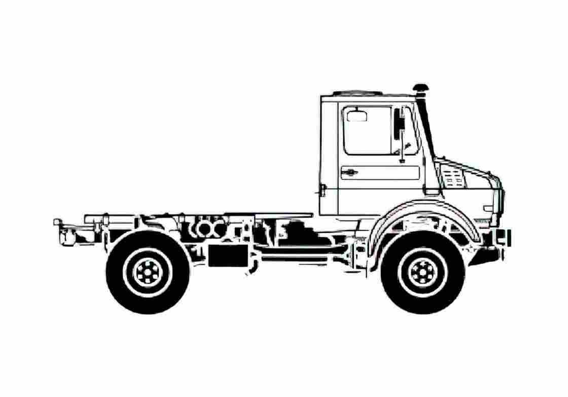 Blueprint Unimog U3000 SWB Truck 2008 A4 Photo Print