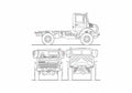 Blueprint Unimog U3000 Truck 2008 A4 Photo Print