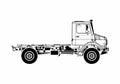 Blueprint Unimog U4000 LWB Truck 2008 A4 Photo Print