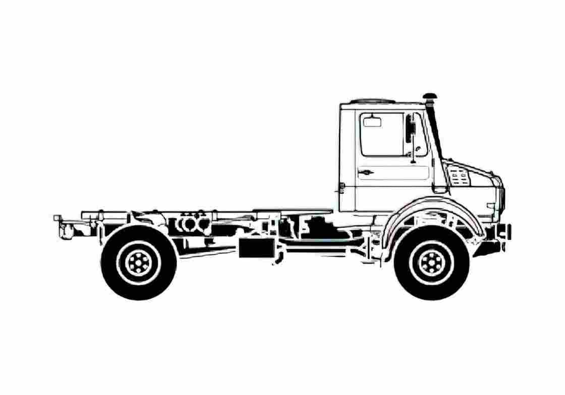 Blueprint Unimog U4000 LWB Truck 2008 A4 Photo Print