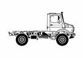 Blueprint Unimog U4000 SWB Truck 2008 A4 Photo Print