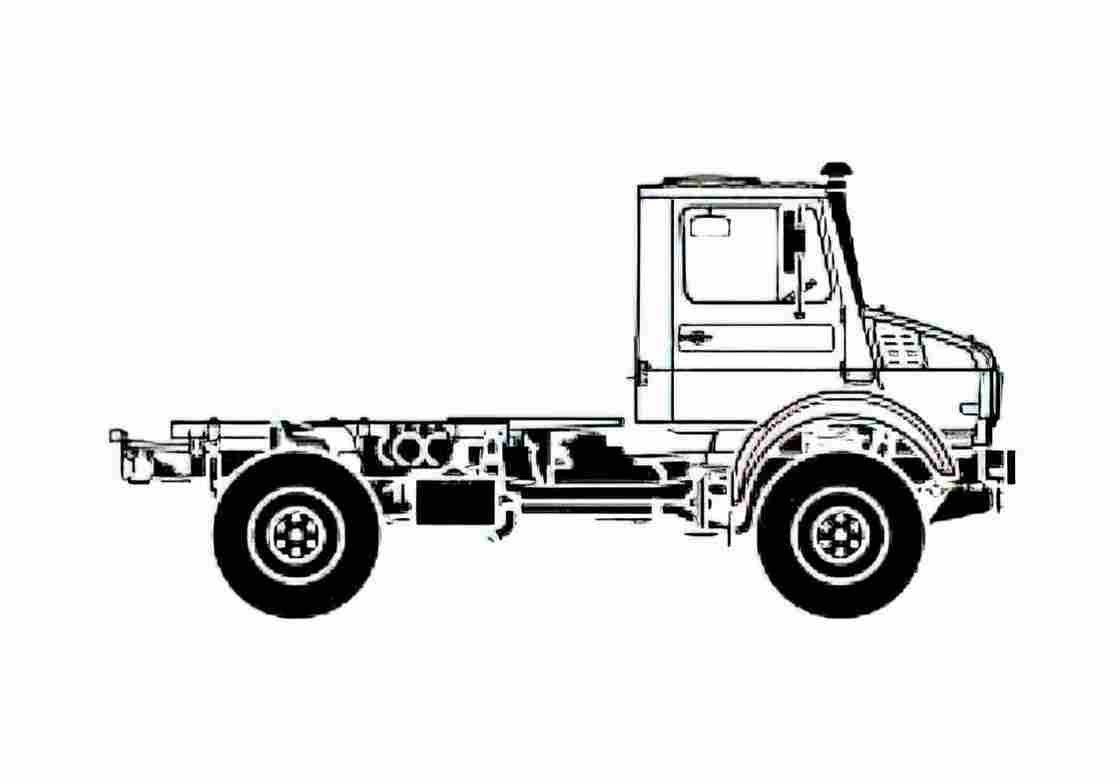 Blueprint Unimog U4000 SWB Truck 2008 A4 Photo Print