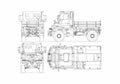 Blueprint Unimog U500 SWB Truck 2008 A4 Photo Print