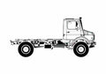Blueprint Unimog U5000 LWB Truck 2008 A4 Photo Print