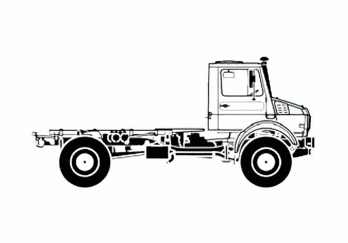 Blueprint Unimog U5000 LWB Truck 2008 A4 Photo Print