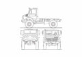Blueprint Unimog U5000 SWB Truck 2008 A4 Photo Print