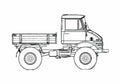 Blueprint Unimog U600 Truck 1976 A4 Photo Print