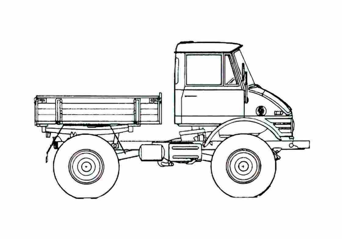 Blueprint Unimog U600 Truck 1976 A4 Photo Print
