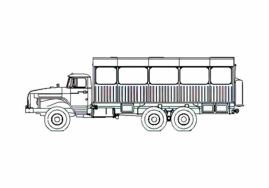 Blueprint Ural 3255 41 Truck 2008 A4 Photo Print