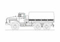 Blueprint Ural 4320 0111 41 Truck 2008 A4 Photo Print