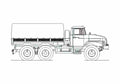 Blueprint Ural 4320 10 Truck 2008 A4 Photo Print