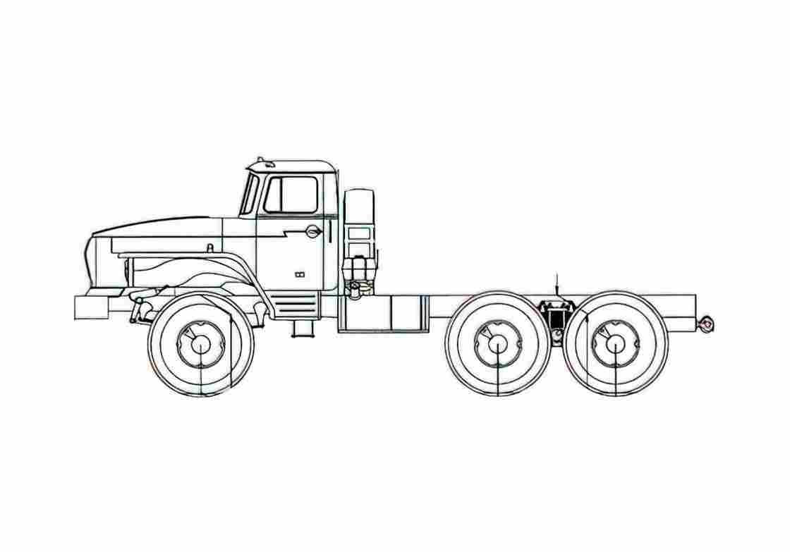 Blueprint Ural 4320 41 Truck 1977 A4 Photo Print