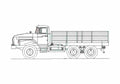 Blueprint Ural 43202 10 Truck 2008 A4 Photo Print