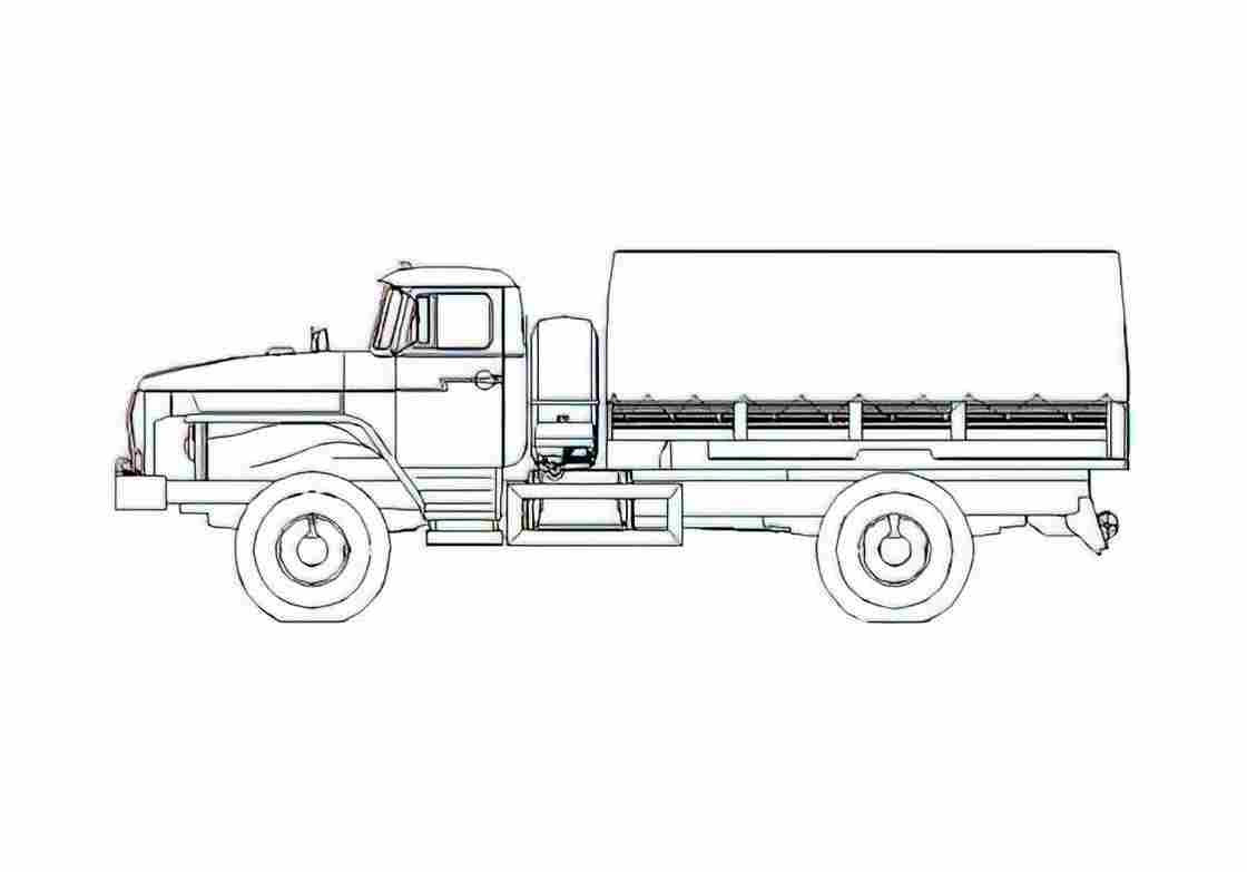 Blueprint Ural 43206 0111 41 Truck 2008 A4 Photo Print