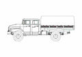 Blueprint Ural 43206 0551 Truck 2008 A4 Photo Print