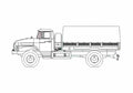 Blueprint Ural 43206 Truck 2008 A4 Photo Print