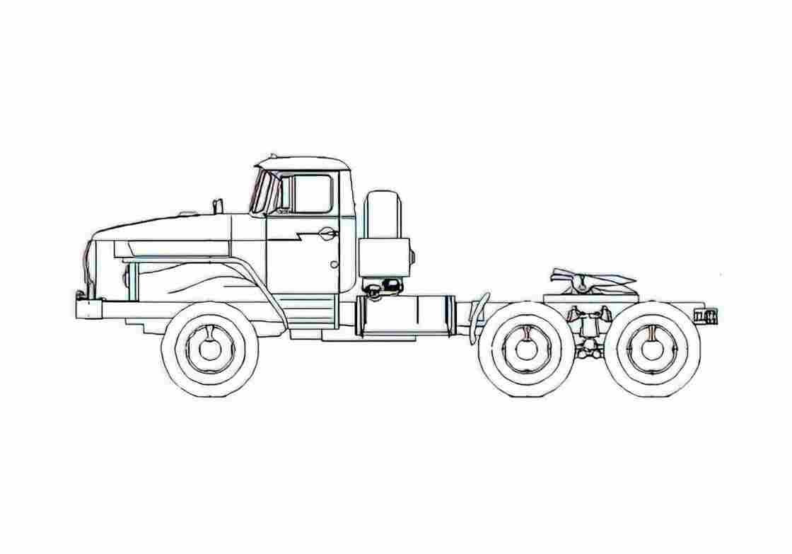 Blueprint Ural 44202 0311 31 Truck 2008 A4 Photo Print
