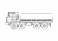 Blueprint Ural 532301 Truck 2008 A4 Photo Print