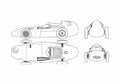 Blueprint Vanwall GP OW 1958 A4 Photo Print