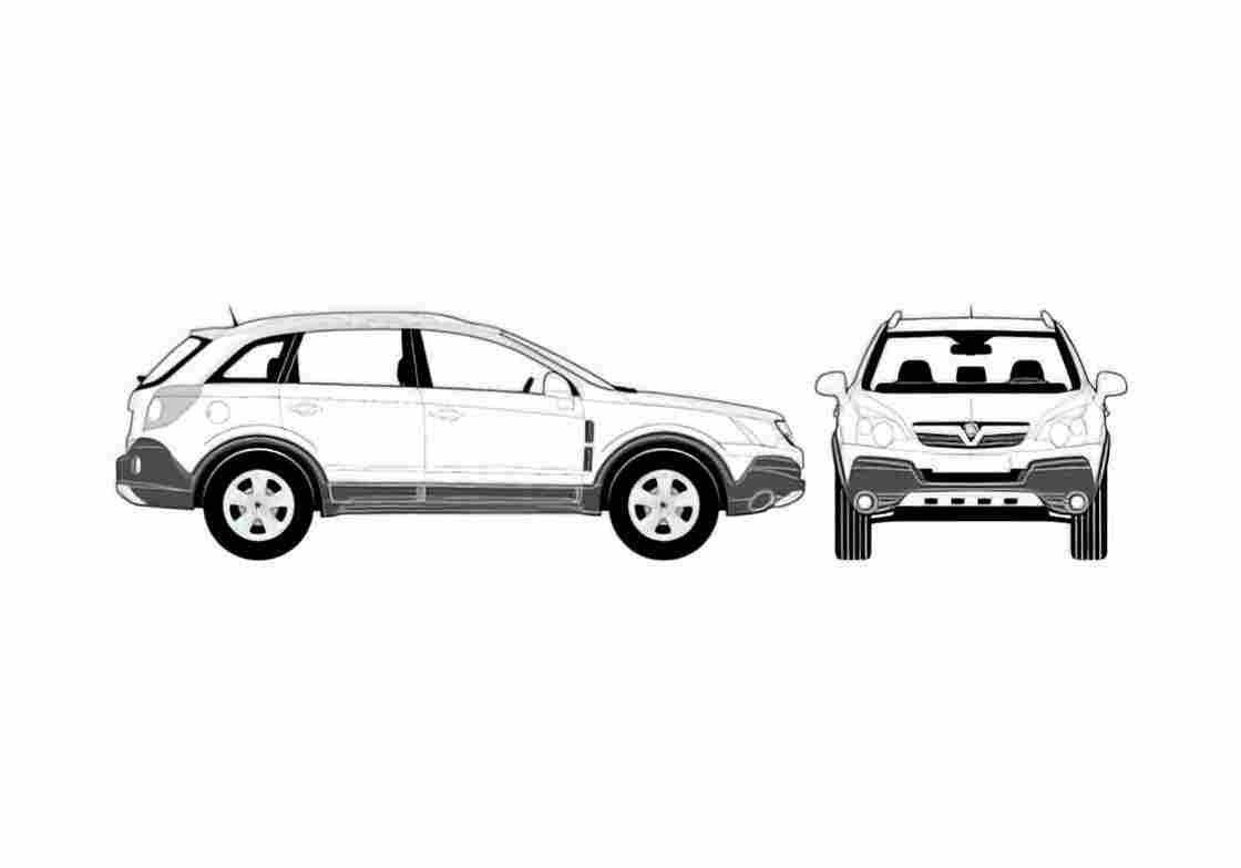 Blueprint Vauxhall Antara SUV 2007 A4 Photo Print