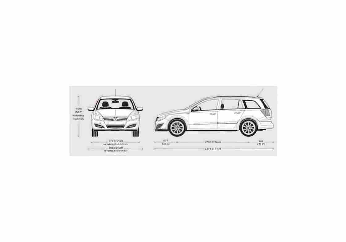 Blueprint Vauxhall Astra Estate Wagon 2009 01 A4 Photo Print