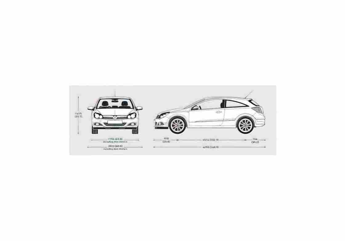 Blueprint Vauxhall Astra Sport Hatchback 2009 01 A4 Photo Print