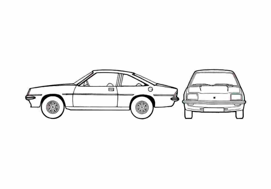 Blueprint Vauxhall Cavalier Coupe 1979 A4 Photo Print