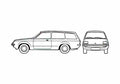 Blueprint Vauxhall Chevette Estate Wagon 1979 A4 Photo Print