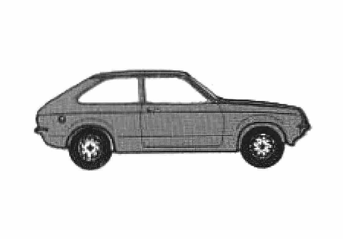 Blueprint Vauxhall Chevette GLS Hatchback 1979 A4 Photo Print