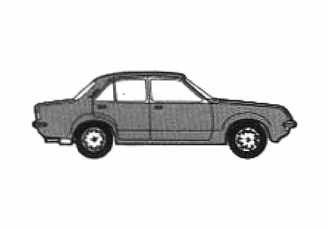 Blueprint Vauxhall Chevette GLS Sedan 1979 A4 Photo Print