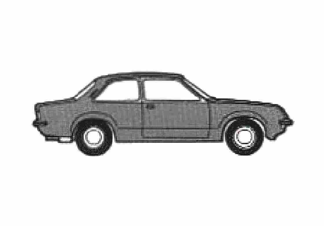 Blueprint Vauxhall Chevette Sedan 1979 A4 Photo Print