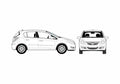 Blueprint Vauxhall Corsa 5 door Hatchback 2007 A4 Photo Print