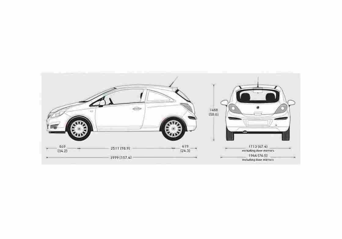 Blueprint Vauxhall Corsavan Van 2009 01 A4 Photo Print