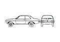 Blueprint Vauxhall Magnum Sedan 1979 A4 Photo Print