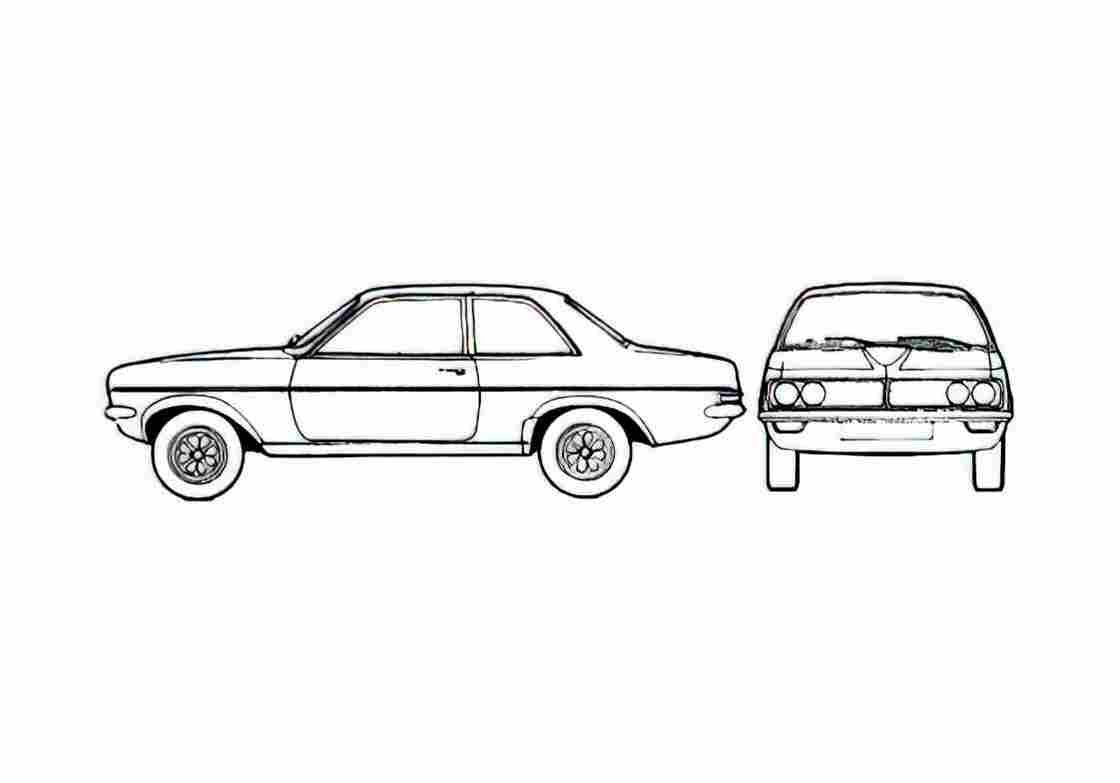 Blueprint Vauxhall Magnum Sedan 1979 A4 Photo Print