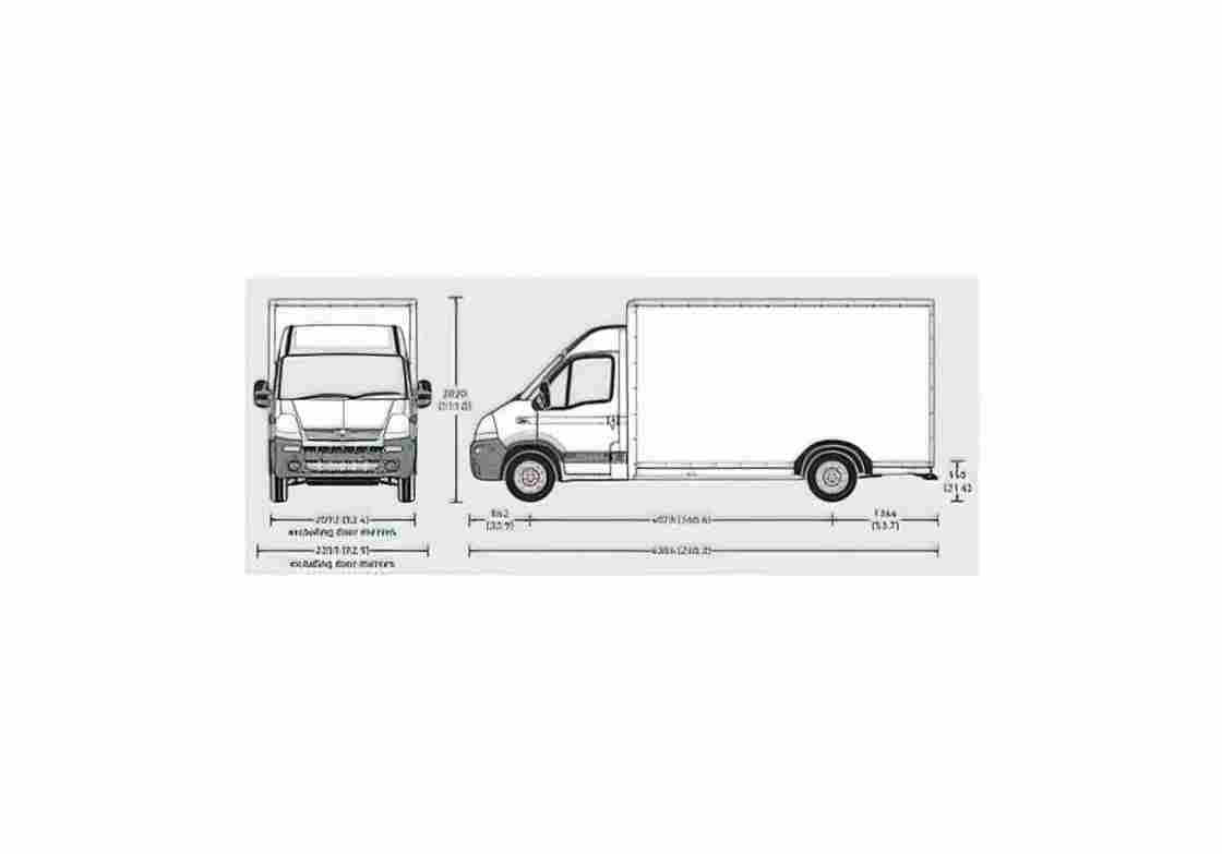Blueprint Vauxhall Movano LWB Box Van 2009 01 A4 Photo Print