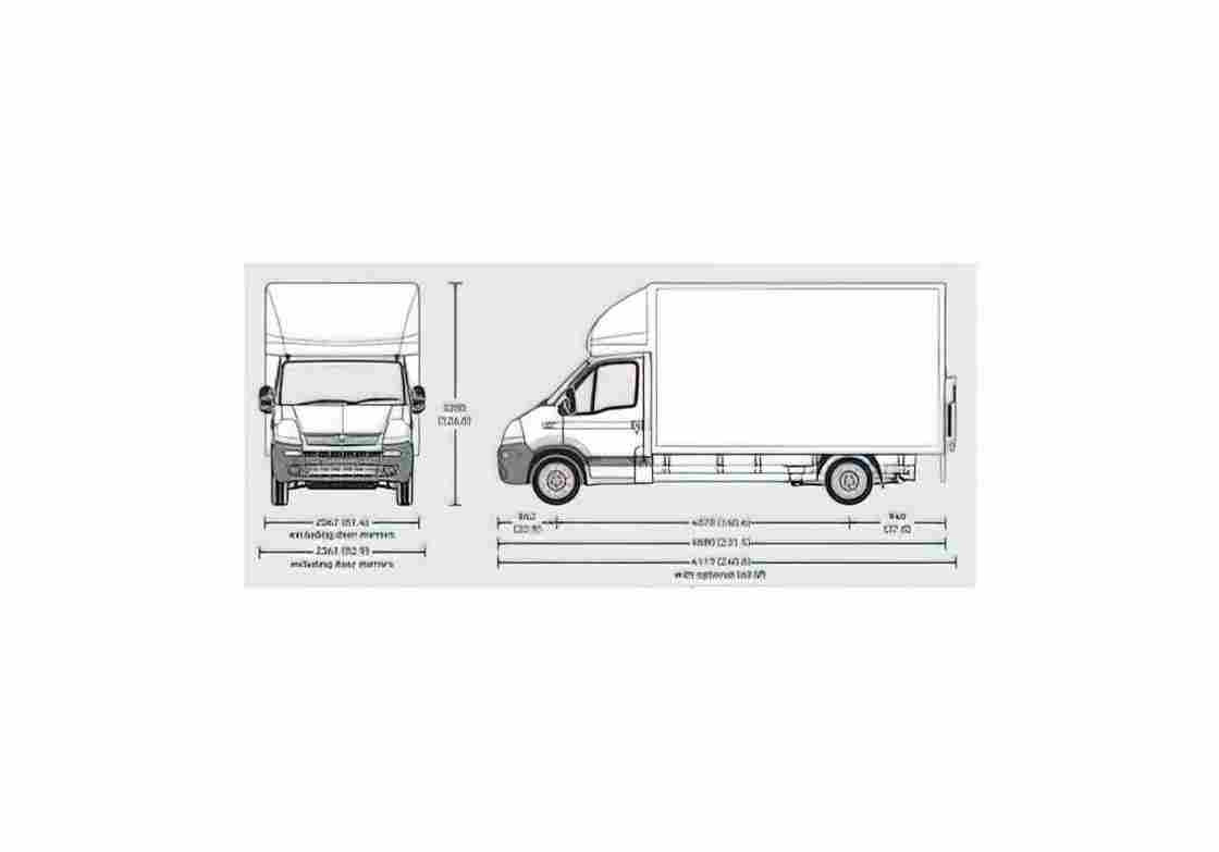 Blueprint Vauxhall Movano LWB Luton Van 2009 01 A4 Photo Print