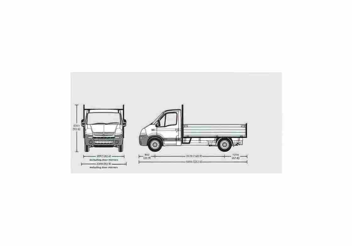 Blueprint Vauxhall Movano MWB Dropside Truck 2009 01 A4 Photo Print