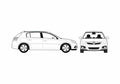 Blueprint Vauxhall Signum Hatchback 2007 A4 Photo Print