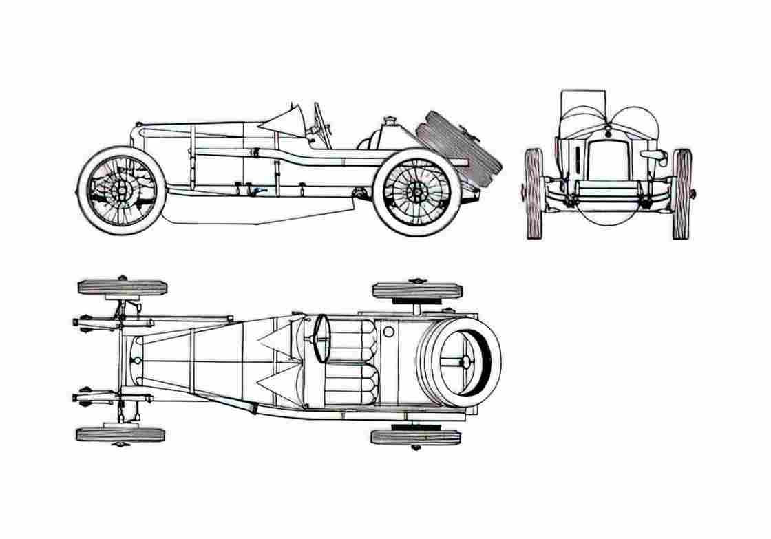 Blueprint Vauxhall TT OW 1922 A4 Photo Print
