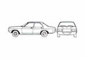 Blueprint Vauxhall VX Sedan 1979 A4 Photo Print