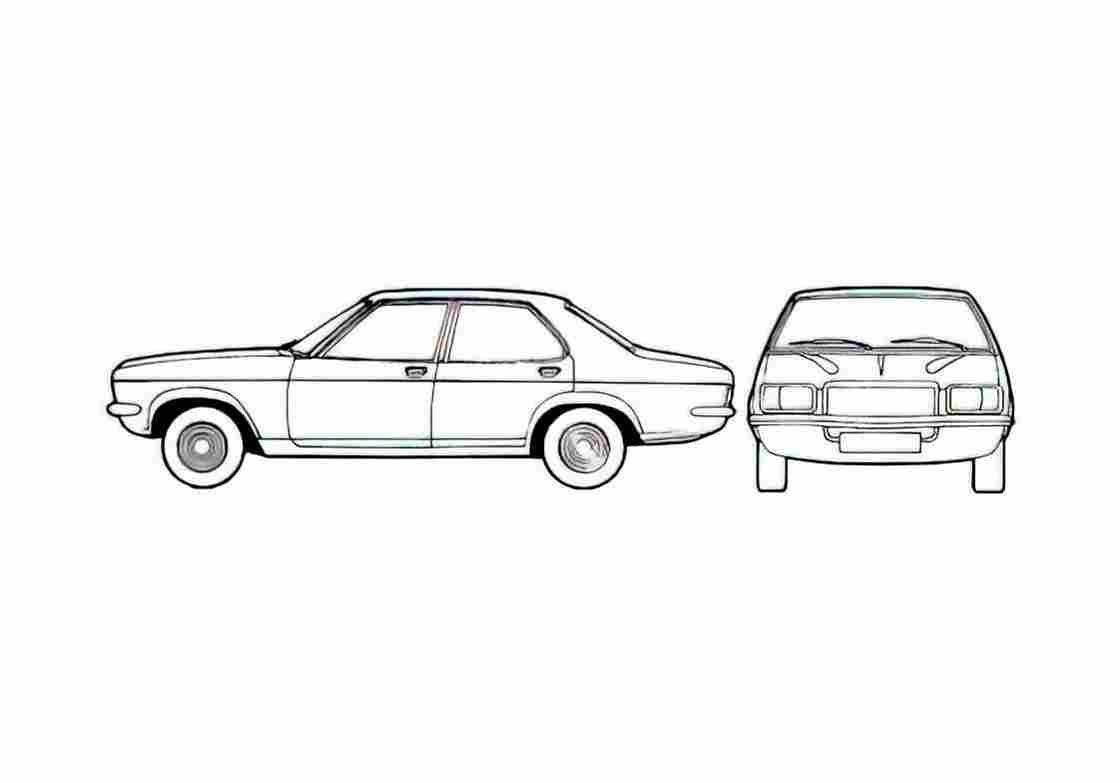 Blueprint Vauxhall VX Sedan 1979 A4 Photo Print