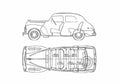 Blueprint Vauxhall Velox Sedan 1949 A4 Photo Print